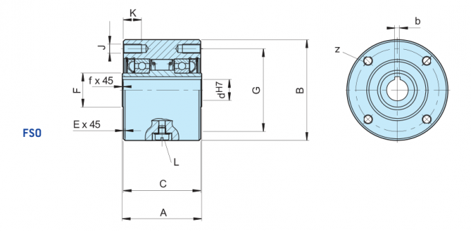 Nocken-Kupplung FSO600 HPI600 3105 Nanometer, die 0 trägt
